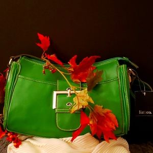 liz & co. Green Shoulder Bag with Silver Hardware
